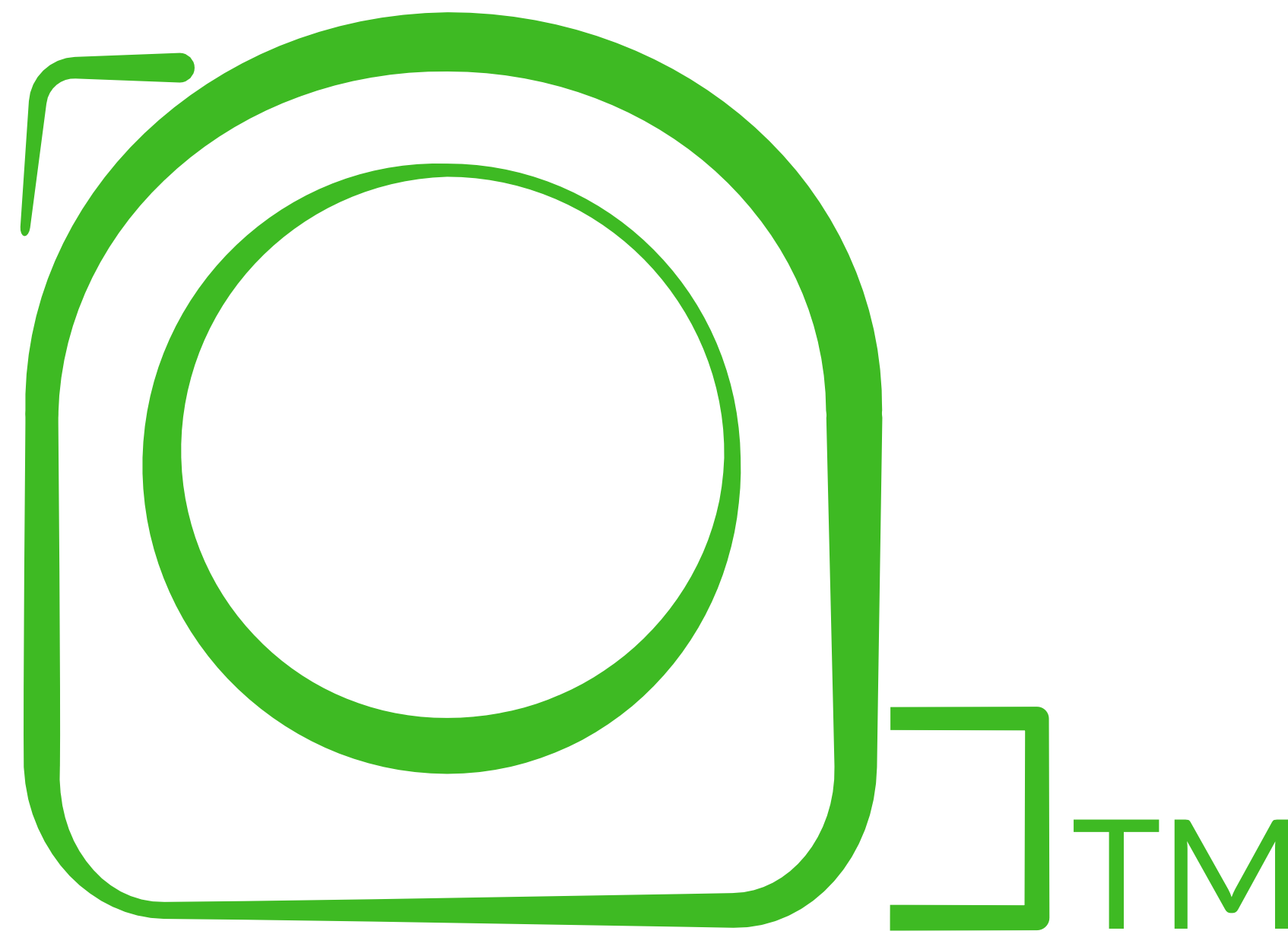 GTM logo - a green tape measure