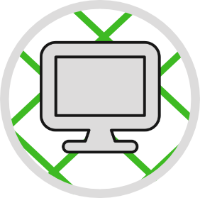 a computer monitor icon