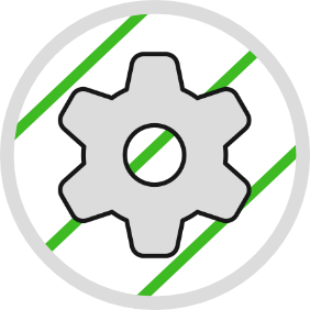 a gear icon