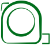 GTM logo that resembles a green tape measure